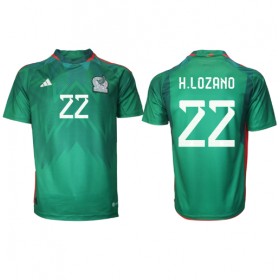 Herren Fußballbekleidung Mexiko Hirving Lozano #22 Heimtrikot WM 2022 Kurzarm